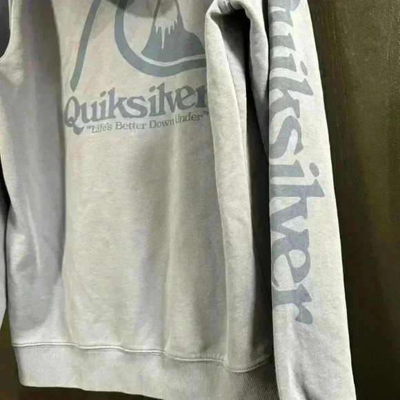 Quick silver blueish gray thick hoodie size M - Picture 7 of 8